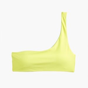 J. Crew reversible one shoulder bikini top neon